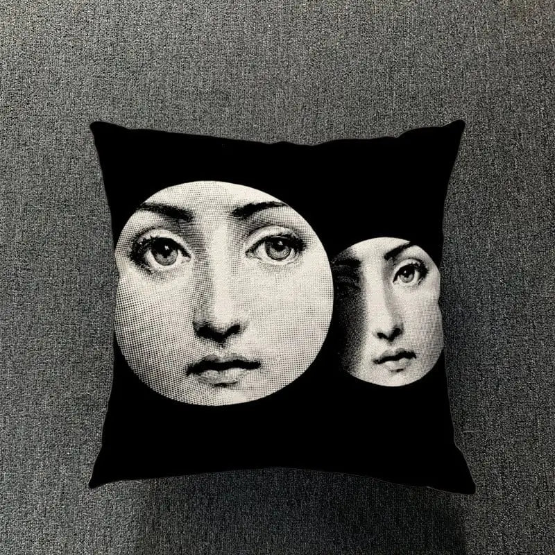Retro Art Inspired Accent Pillow