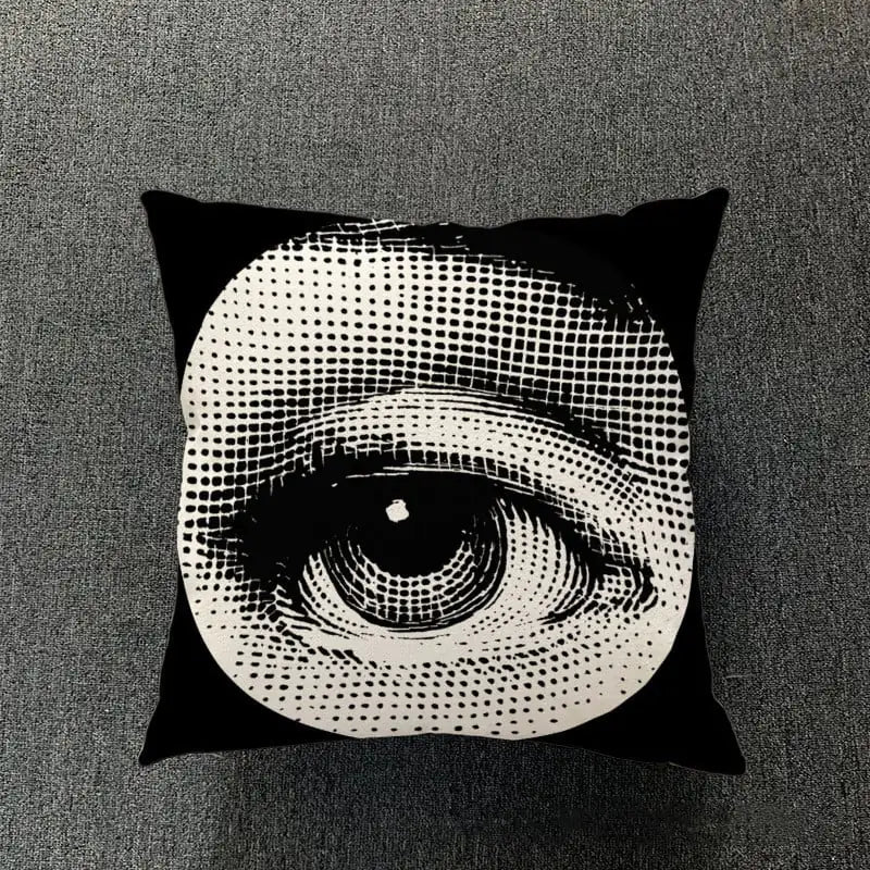 Retro Art Inspired Accent Pillow