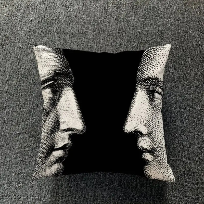 Retro Art Inspired Accent Pillow