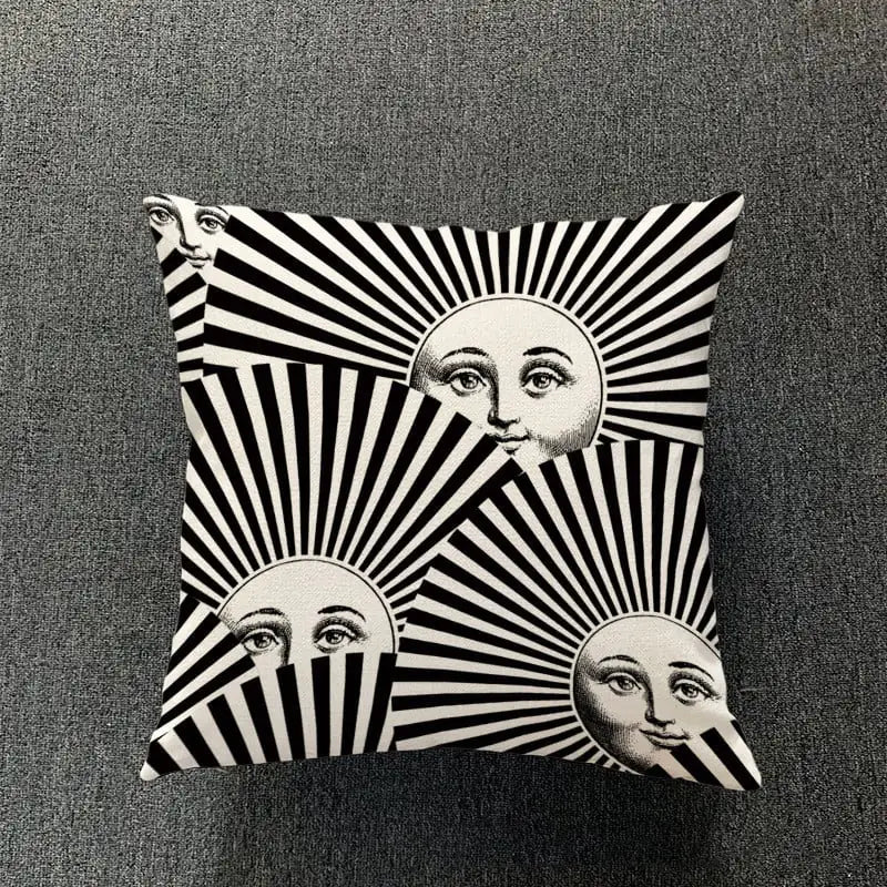 Retro Art Inspired Accent Pillow