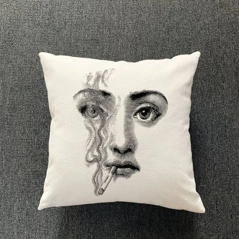 Retro Art Inspired Accent Pillow