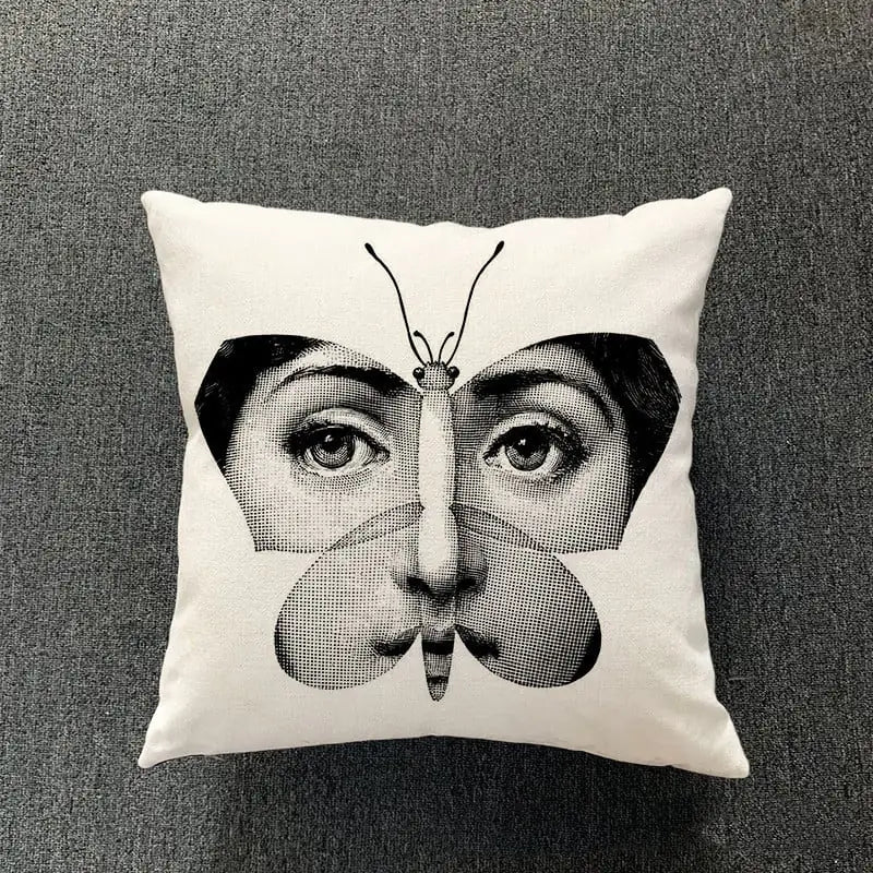 Retro Art Inspired Accent Pillow