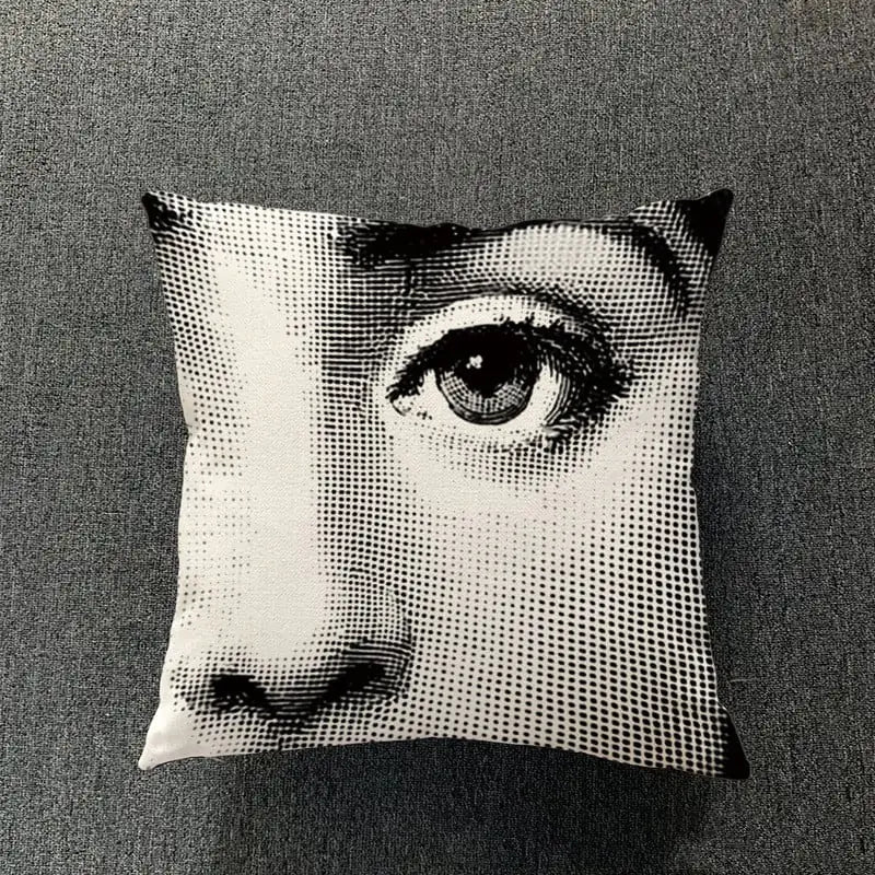 Retro Art Inspired Accent Pillow