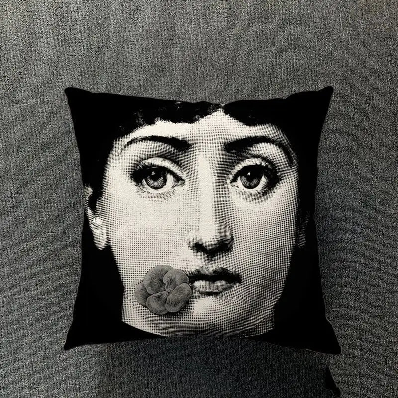 Retro Art Inspired Accent Pillow