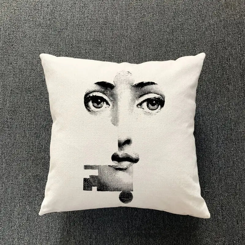 Retro Art Inspired Accent Pillow