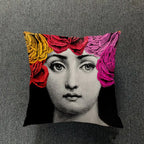 Retro Art Inspired Accent Pillow