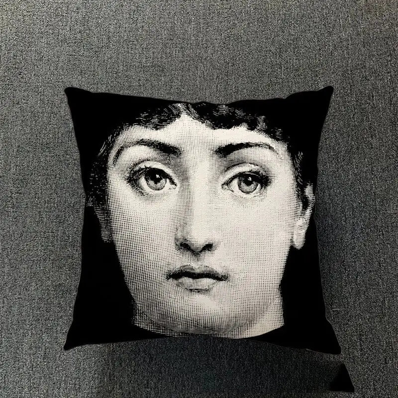 Retro Art Inspired Accent Pillow