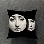 Retro Art Inspired Accent Pillow