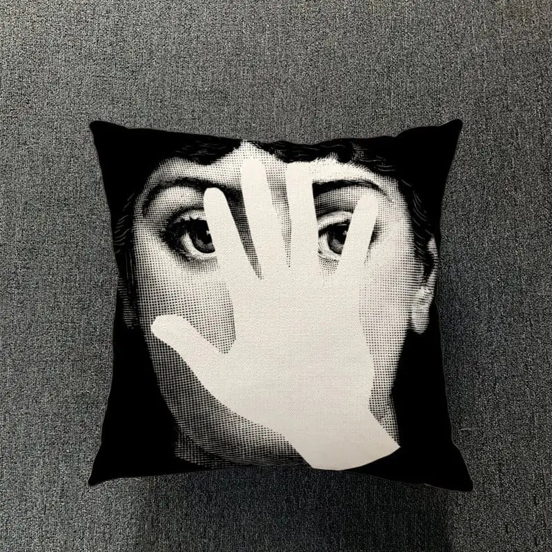 Retro Art Inspired Accent Pillow