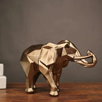 Geometric Faceted Elephant Home Decor