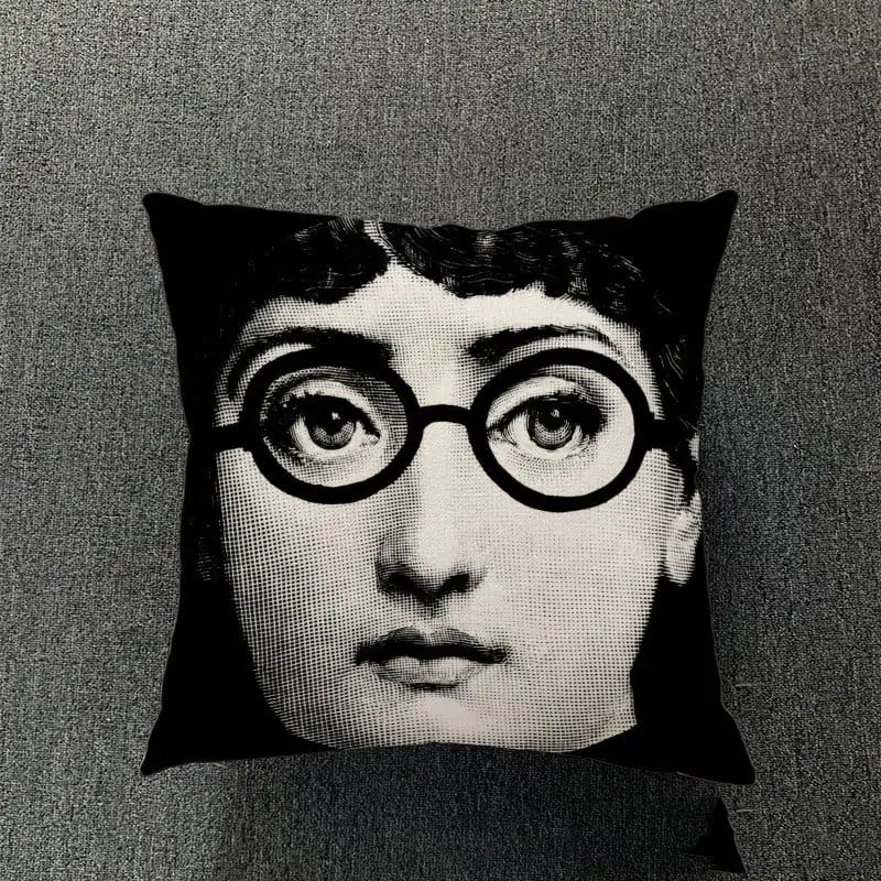 Retro Art Inspired Accent Pillow