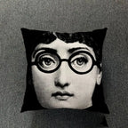 Retro Art Inspired Accent Pillow