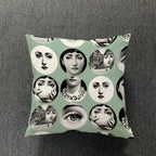 Retro Art Inspired Accent Pillow