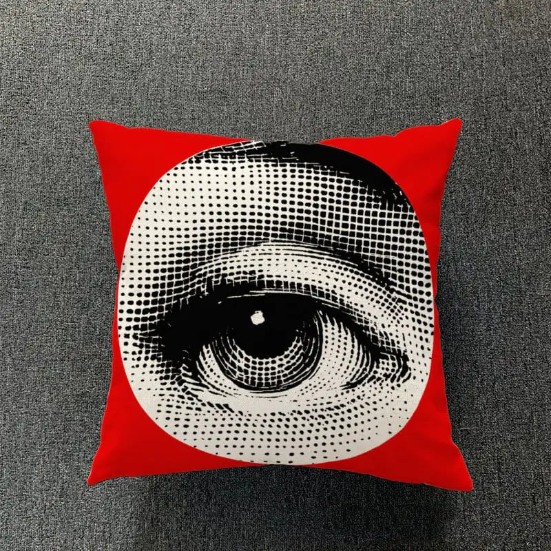Retro Art Inspired Accent Pillow