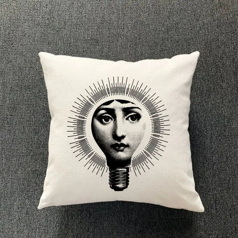 Retro Art Inspired Accent Pillow