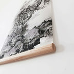 4-Piece Set Black and White Landscape Oil Paintings