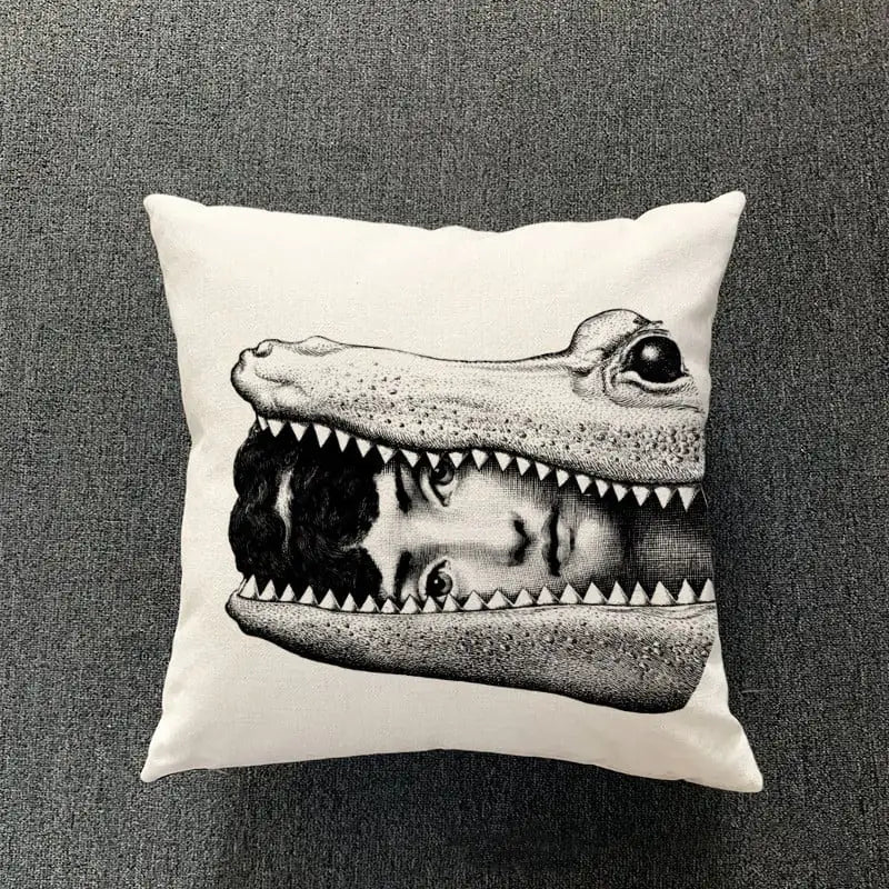 Retro Art Inspired Accent Pillow