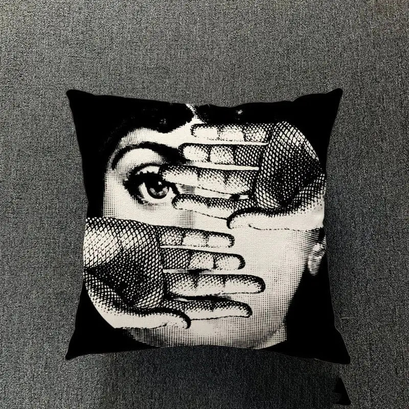 Retro Art Inspired Accent Pillow