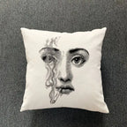 Retro Art Inspired Accent Pillow