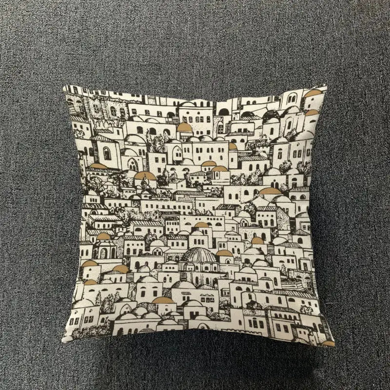 Retro Art Inspired Accent Pillow