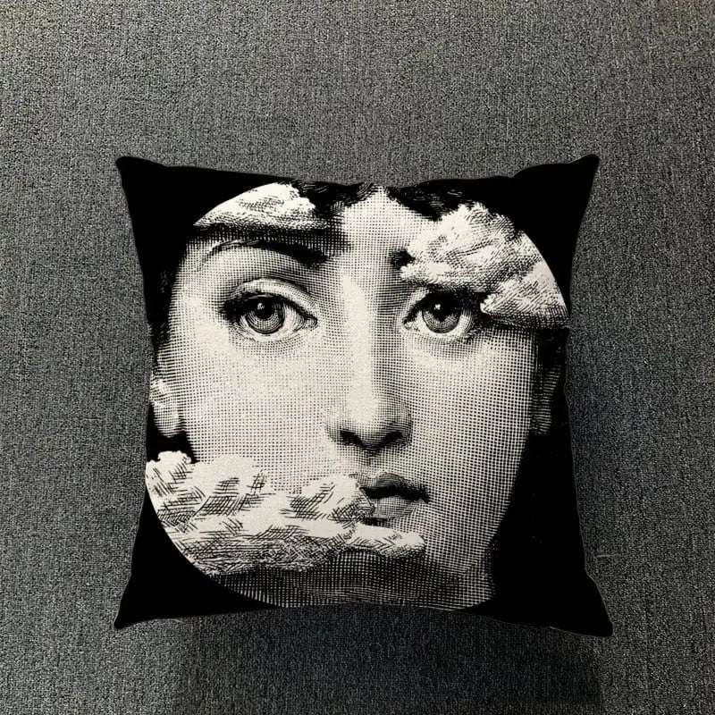Retro Art Inspired Accent Pillow