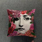 Retro Art Inspired Accent Pillow