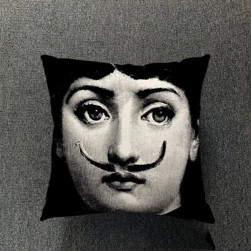 Retro Art Inspired Accent Pillow