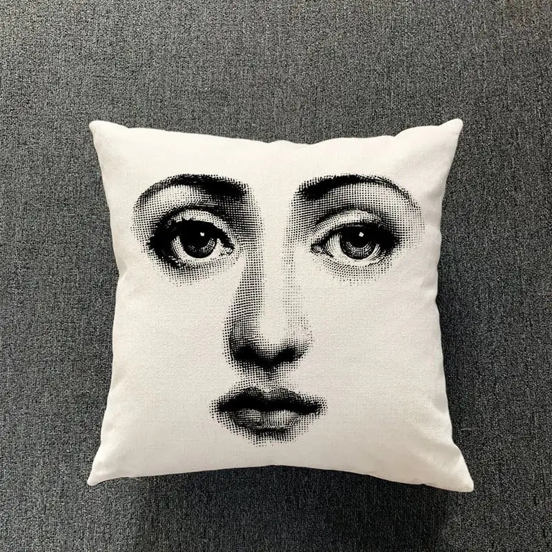 Retro Art Inspired Accent Pillow