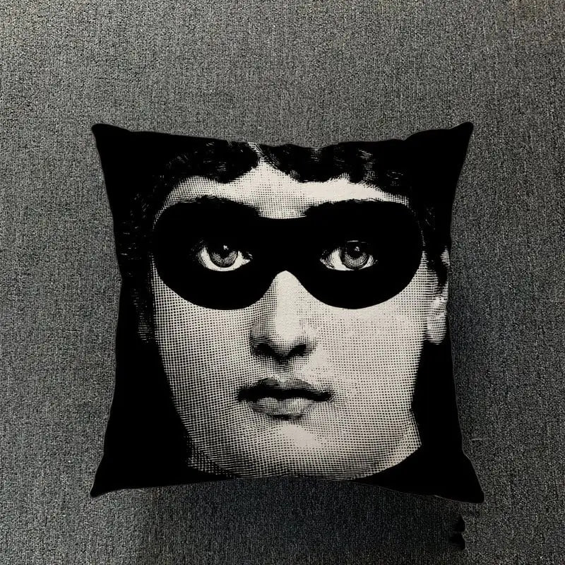 Retro Art Inspired Accent Pillow